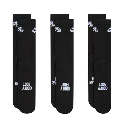 black nike sb skateboard sock 3 pack
