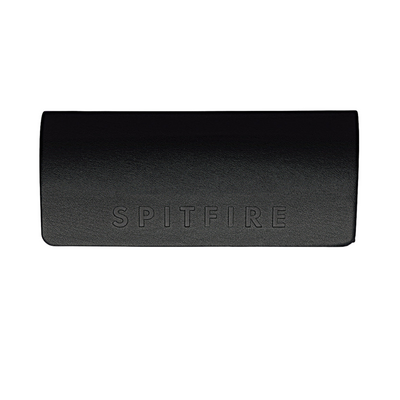 Black sunglasses case with 'SPITFIRE' branding on a white background