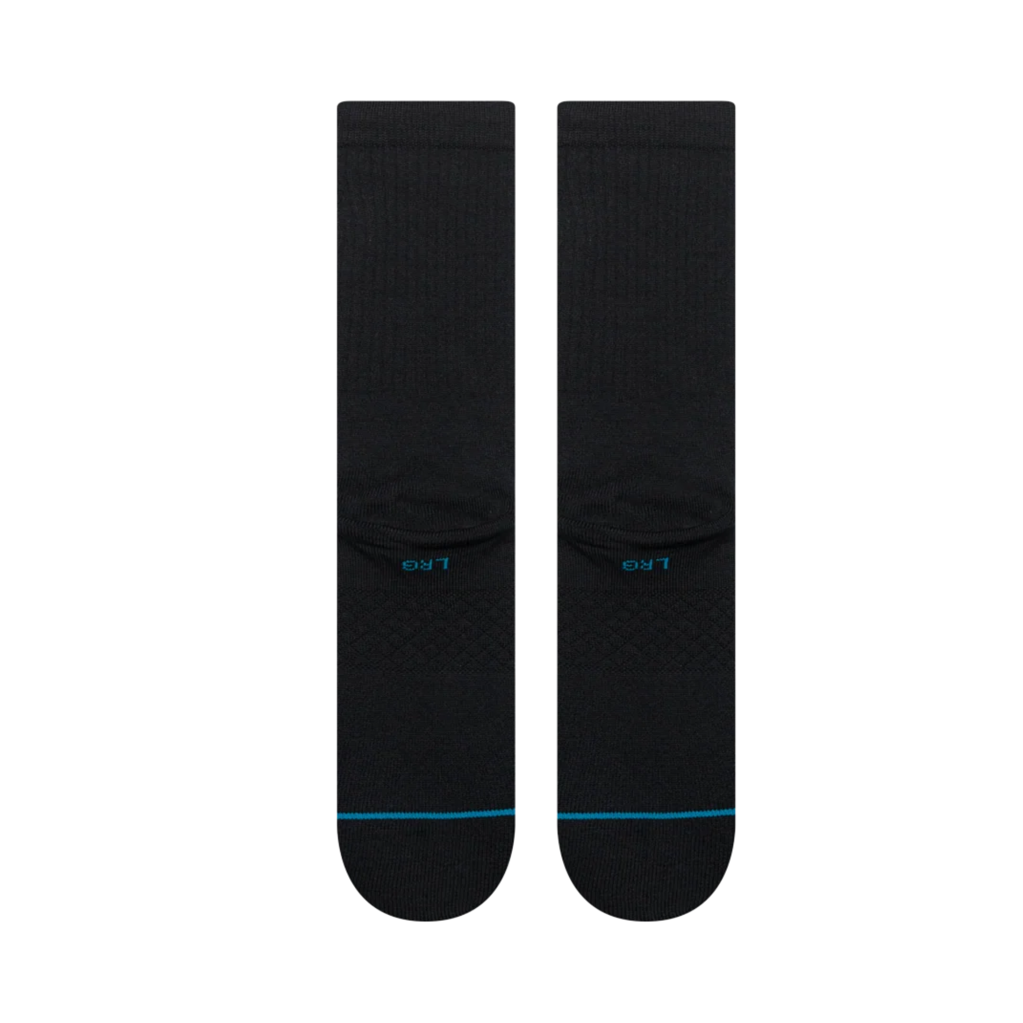 black stance combed cotton crew sock featuring 2 clinking martini glasses and a yellow and red stance logo on a white background