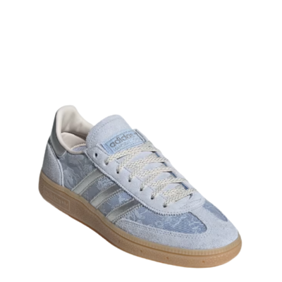 blue liberty london handball espezial Sneaker with lace pattern and Adidas logo on a white background