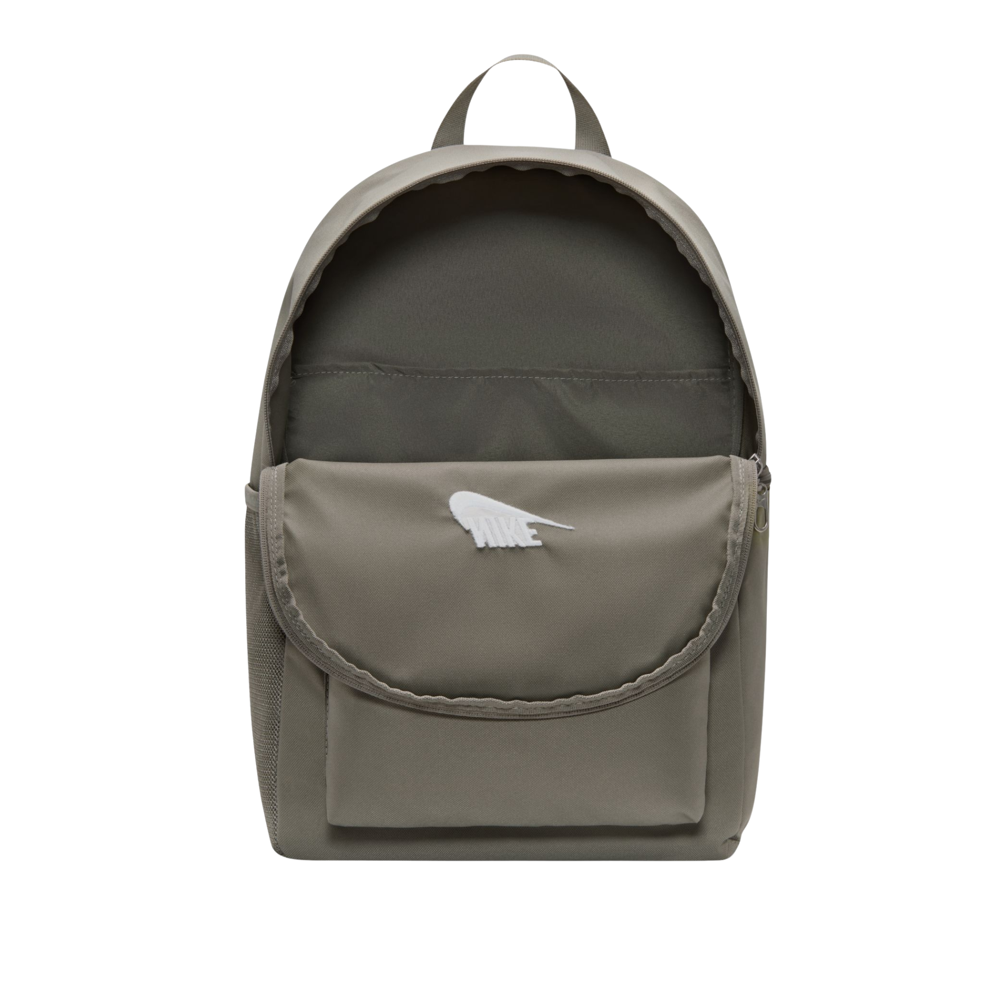 army green Nike backpack on a white background