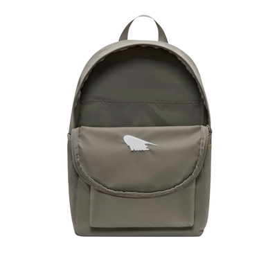 army green Nike backpack on a white background
