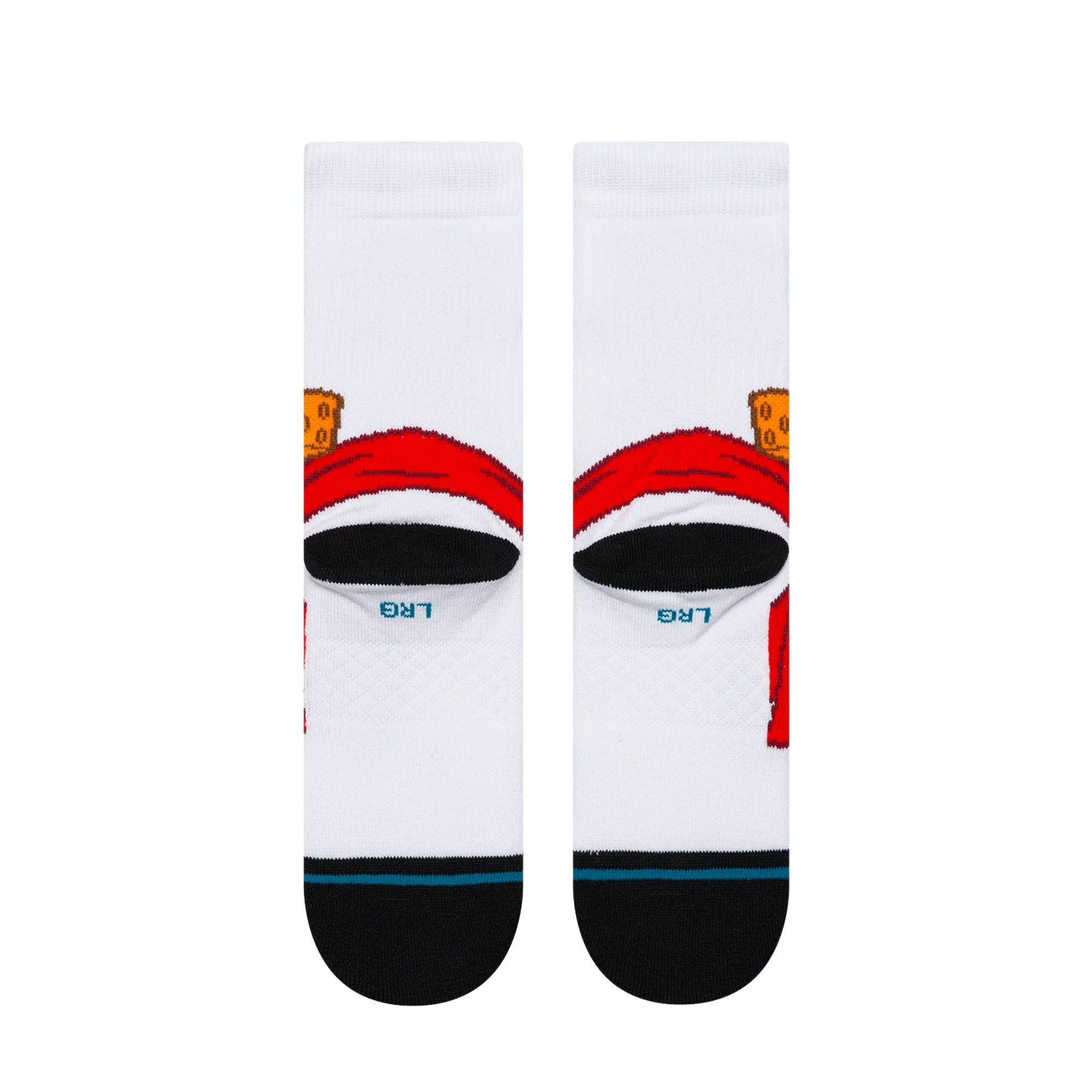 white stance kids socks featuring frosty the snowman on a white background