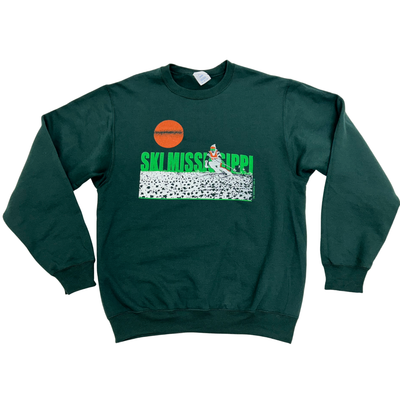 forest green ski mississippi crew neck sweatshirt
