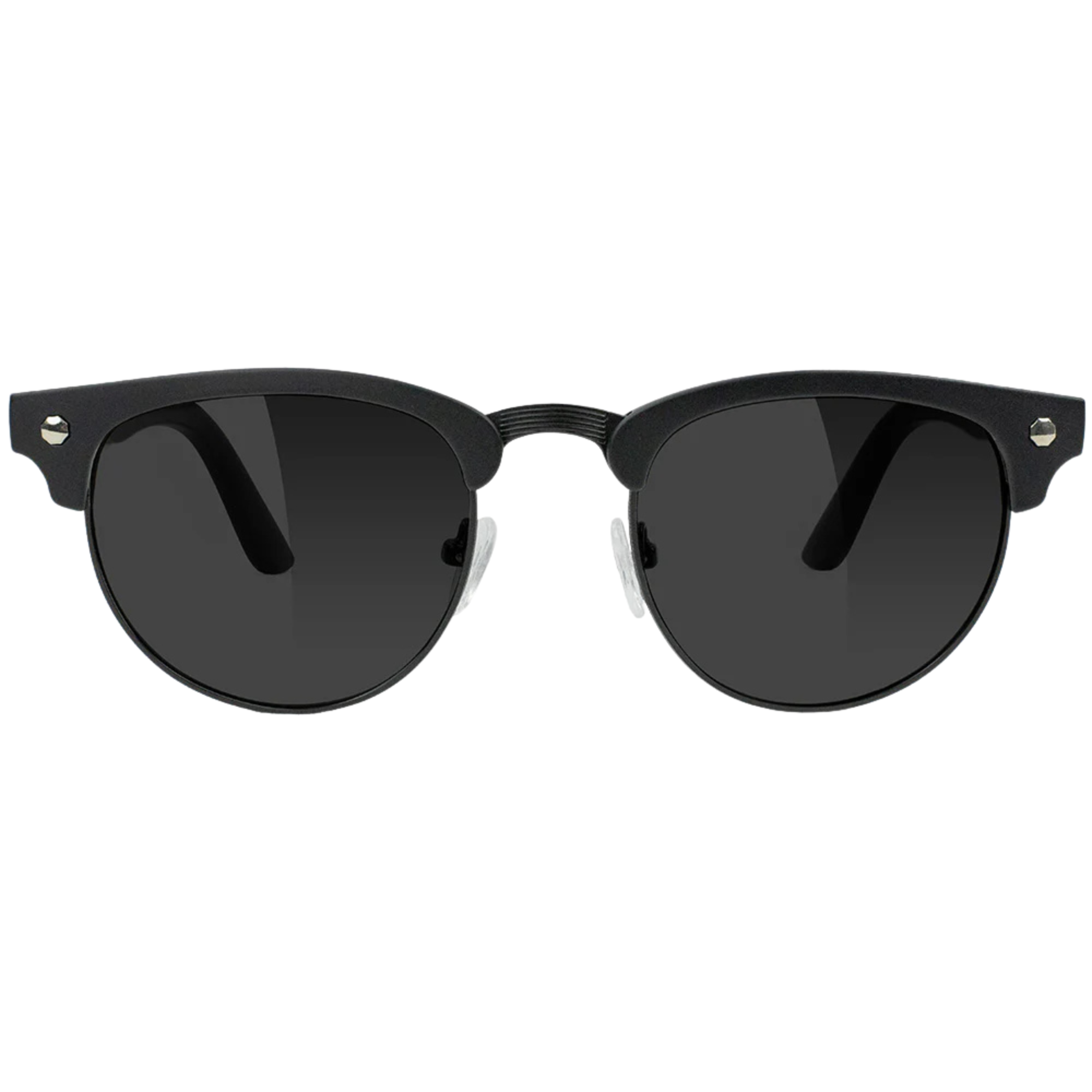 Blackout glassy morrison premium polarized sunglasses with on a white background