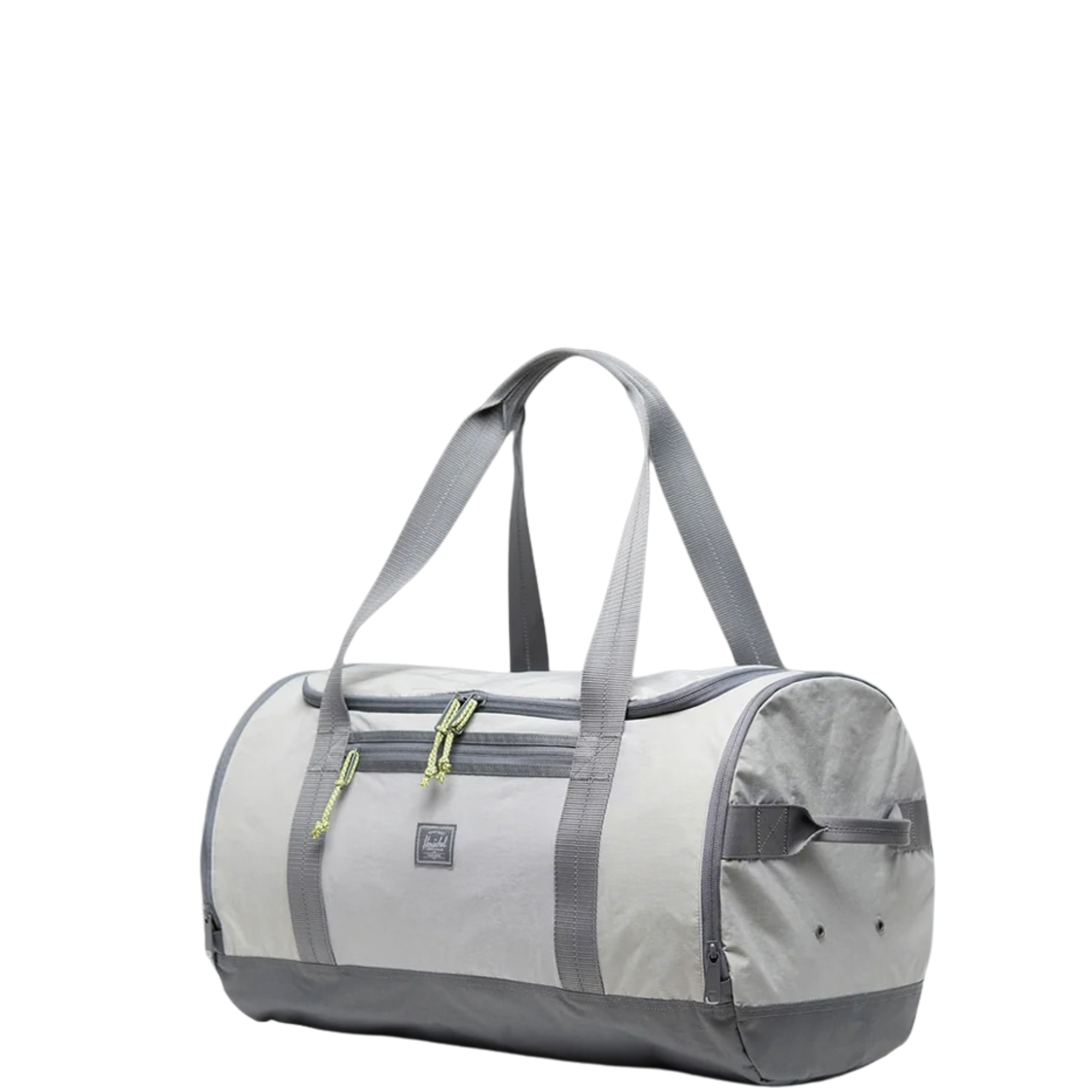 tone tone grey herschel ripstone kaine duffle bag on a white background