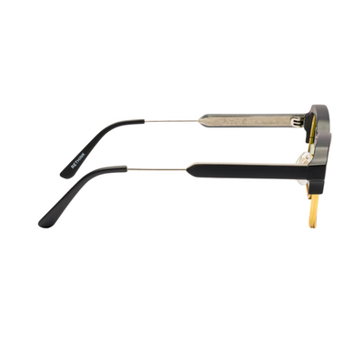 black and gold spitfire rethink sunglasses with mint green lenses
