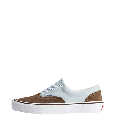 vans skate era Sneaker with brown and light blue design on a white background