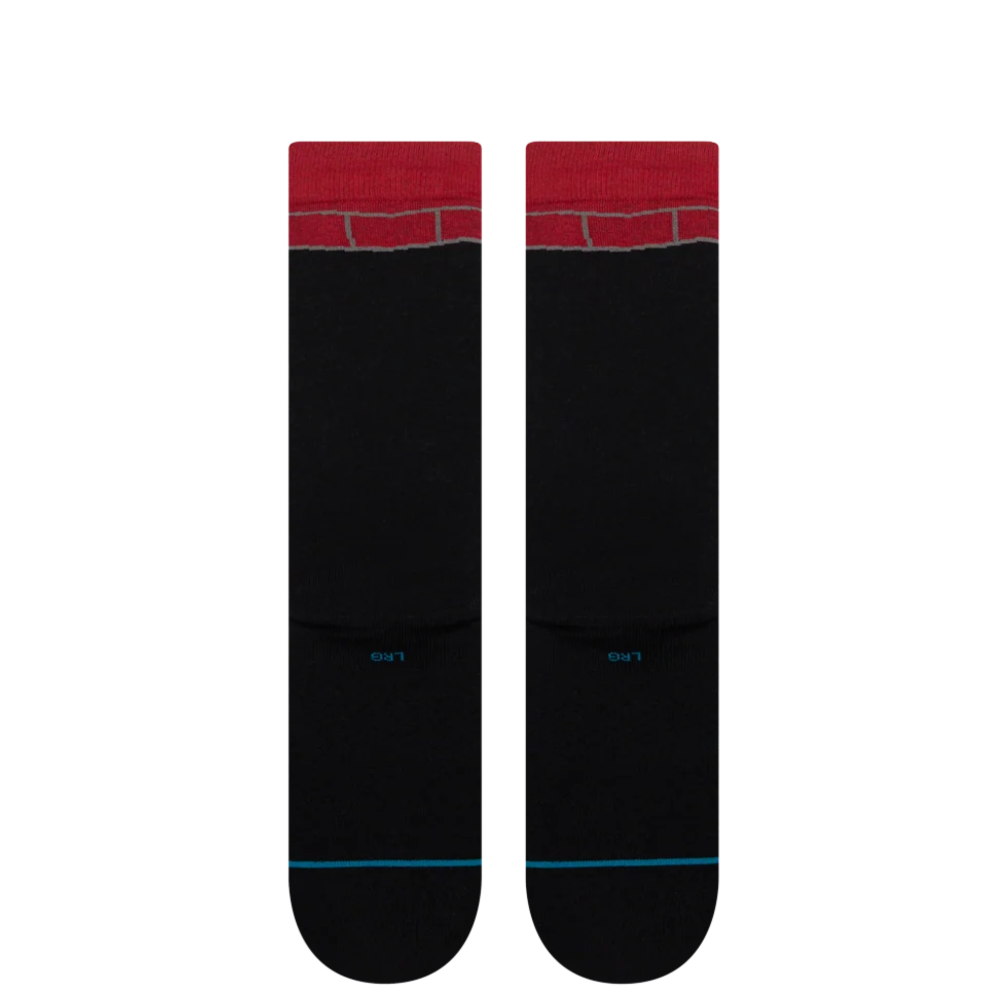 black stance grinch down the chimney dr seuss crew socks on a white background