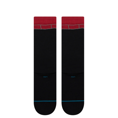 black stance grinch down the chimney dr seuss crew socks on a white background