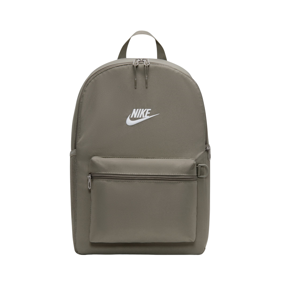 army green Nike backpack on a white background