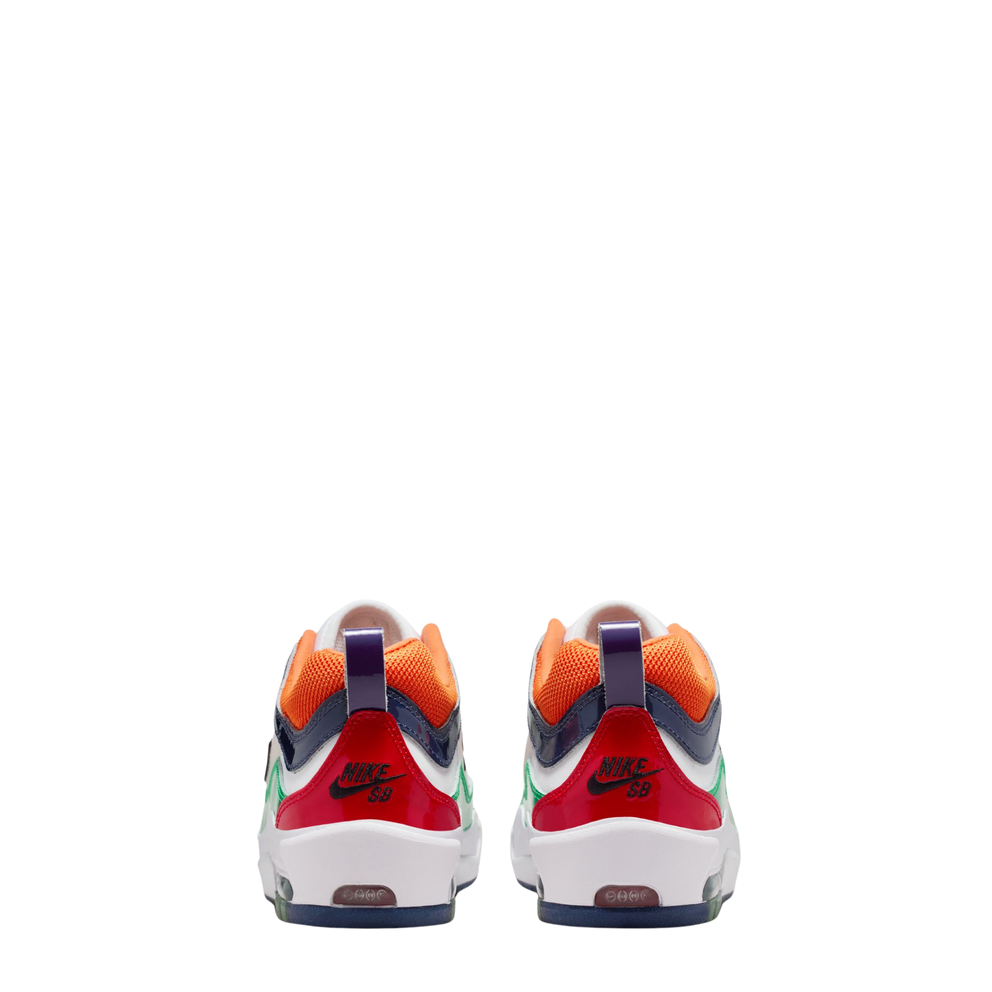 Multicolored nike sb air max ishod wair premium sneaker on a white background
