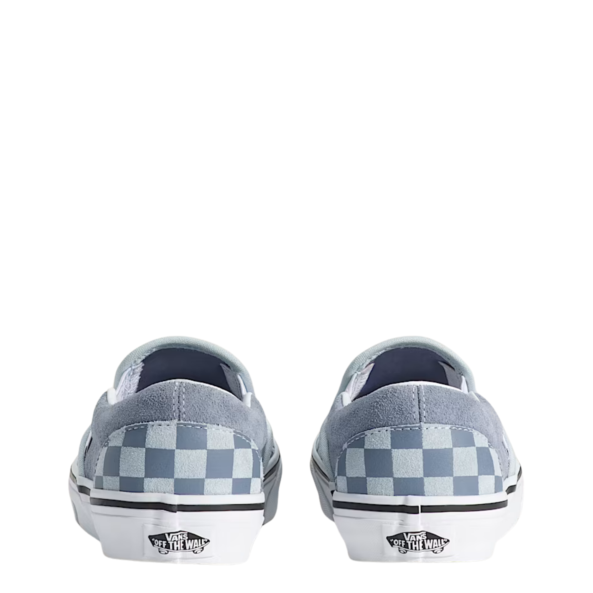 Vans Blue and white checkered slip-on shoe on a white background