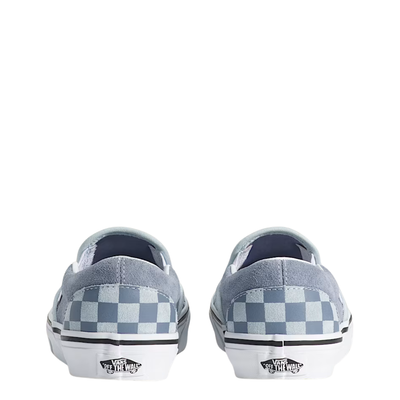 Vans Blue and white checkered slip-on shoe on a white background