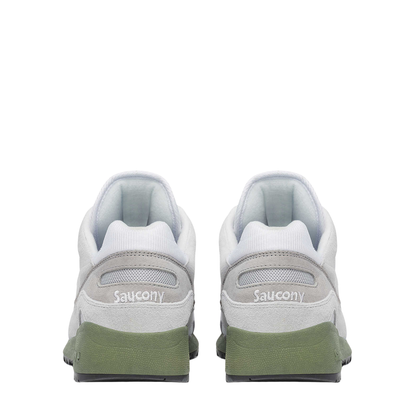 grey saucony originals men's shadow 6000 with a green sole