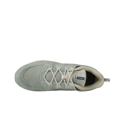 Green karhu legends fusion 2.0 men's sneaker with beige sole on a white background