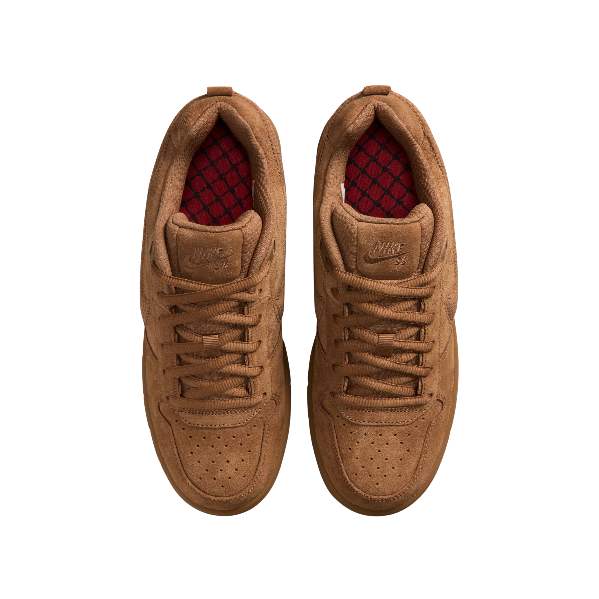all tan nike sb paul rodriguez skateboard shoe on a white background