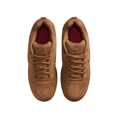 all tan nike sb paul rodriguez skateboard shoe on a white background