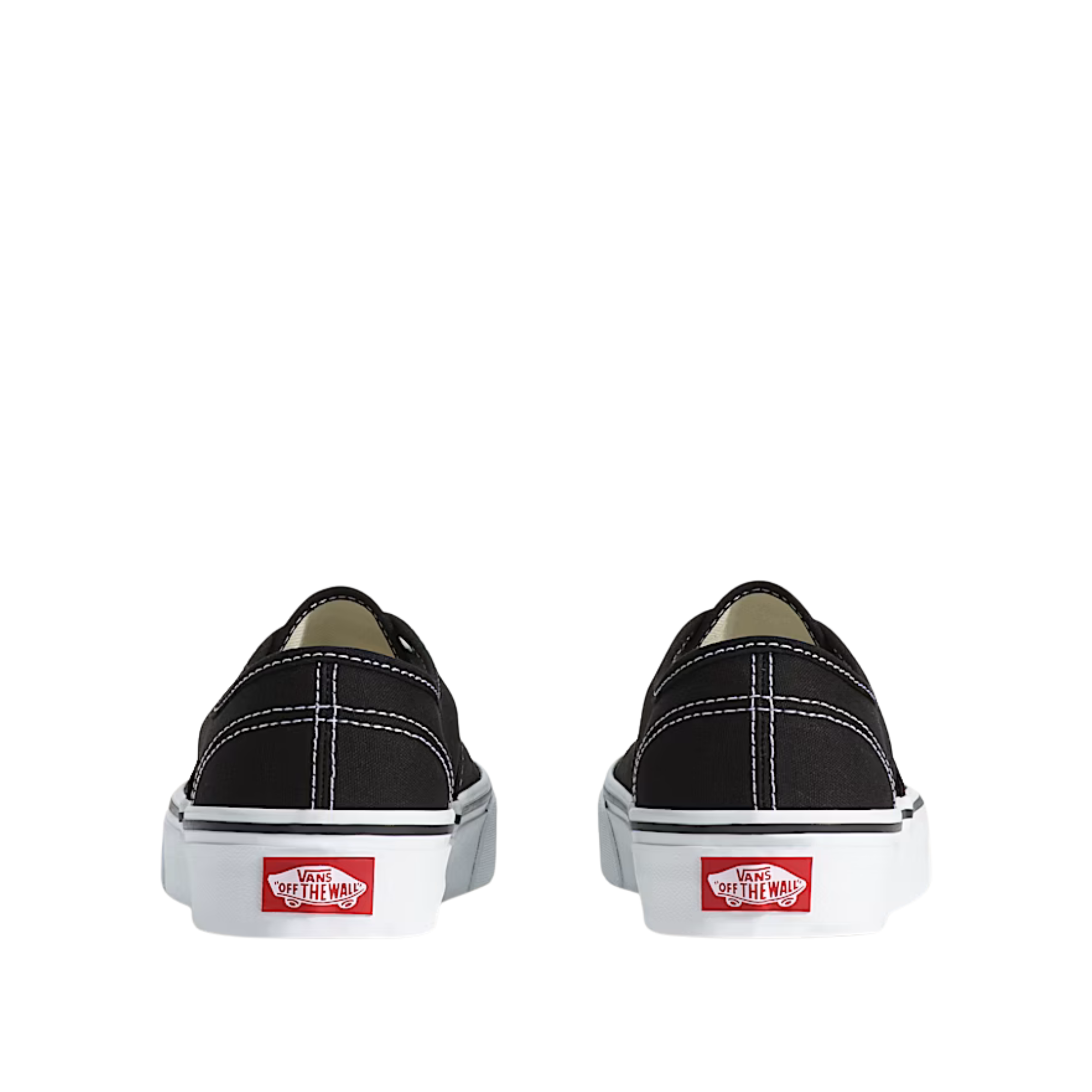 black vans big kids authentic shoes on a white background
