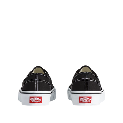 black vans big kids authentic shoes on a white background