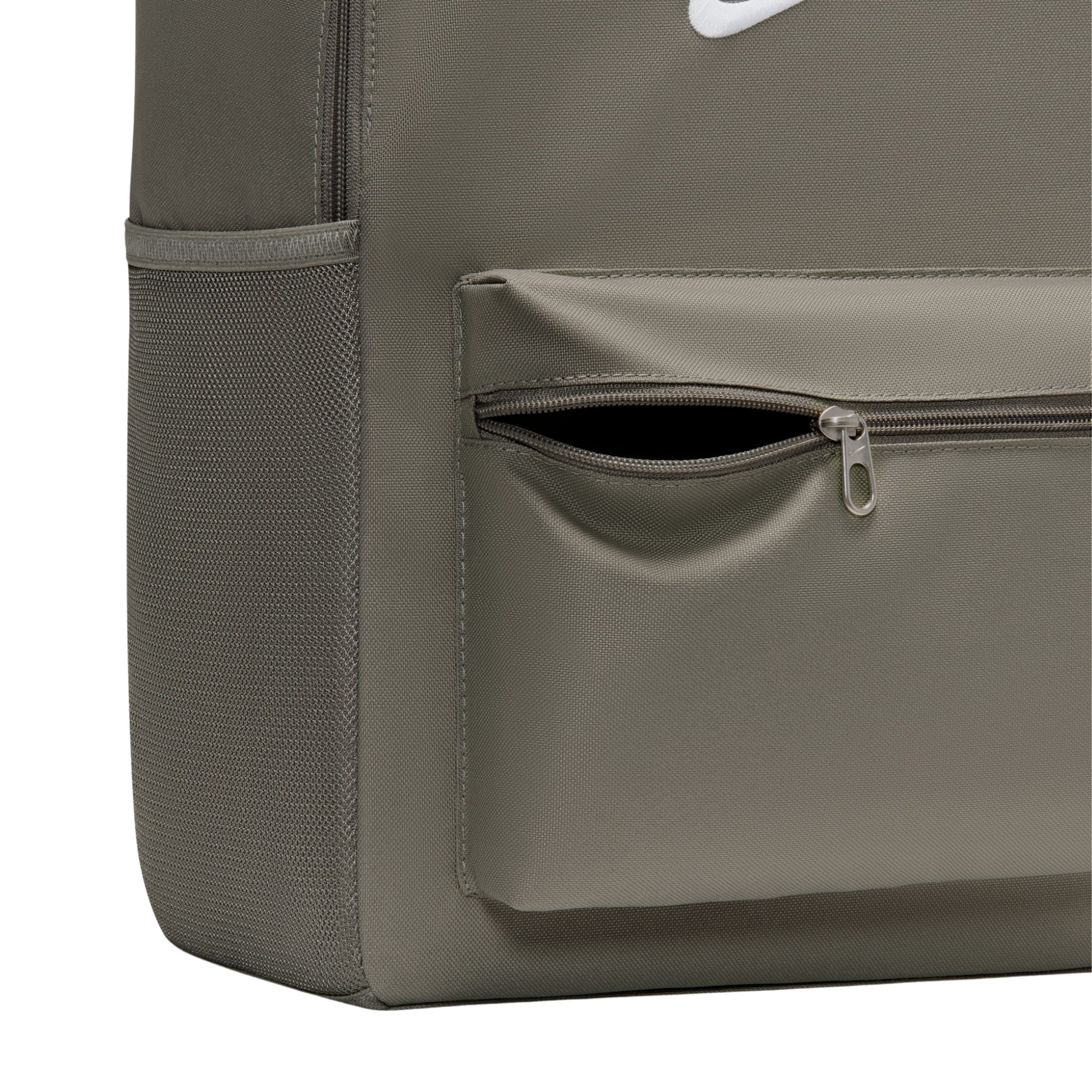 army green Nike backpack on a white background