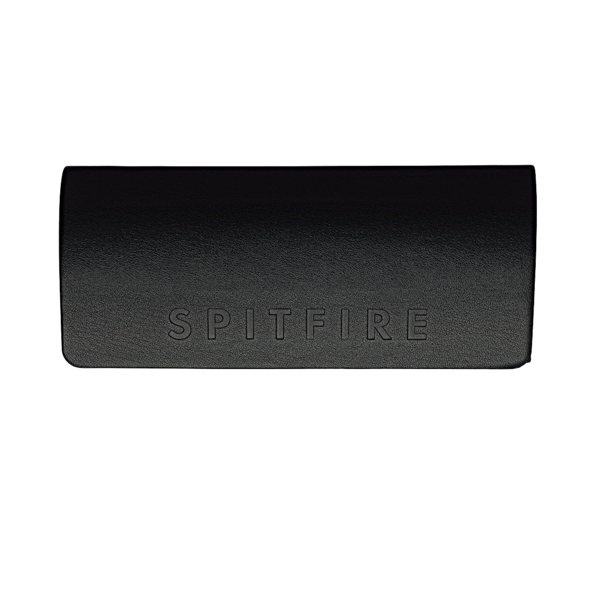 Black sunglasses case with 'SPITFIRE' branding on a white background