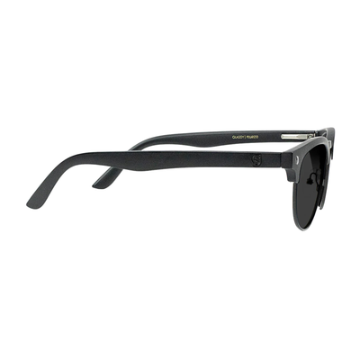 Blackout glassy morrison premium polarized sunglasses with on a white background
