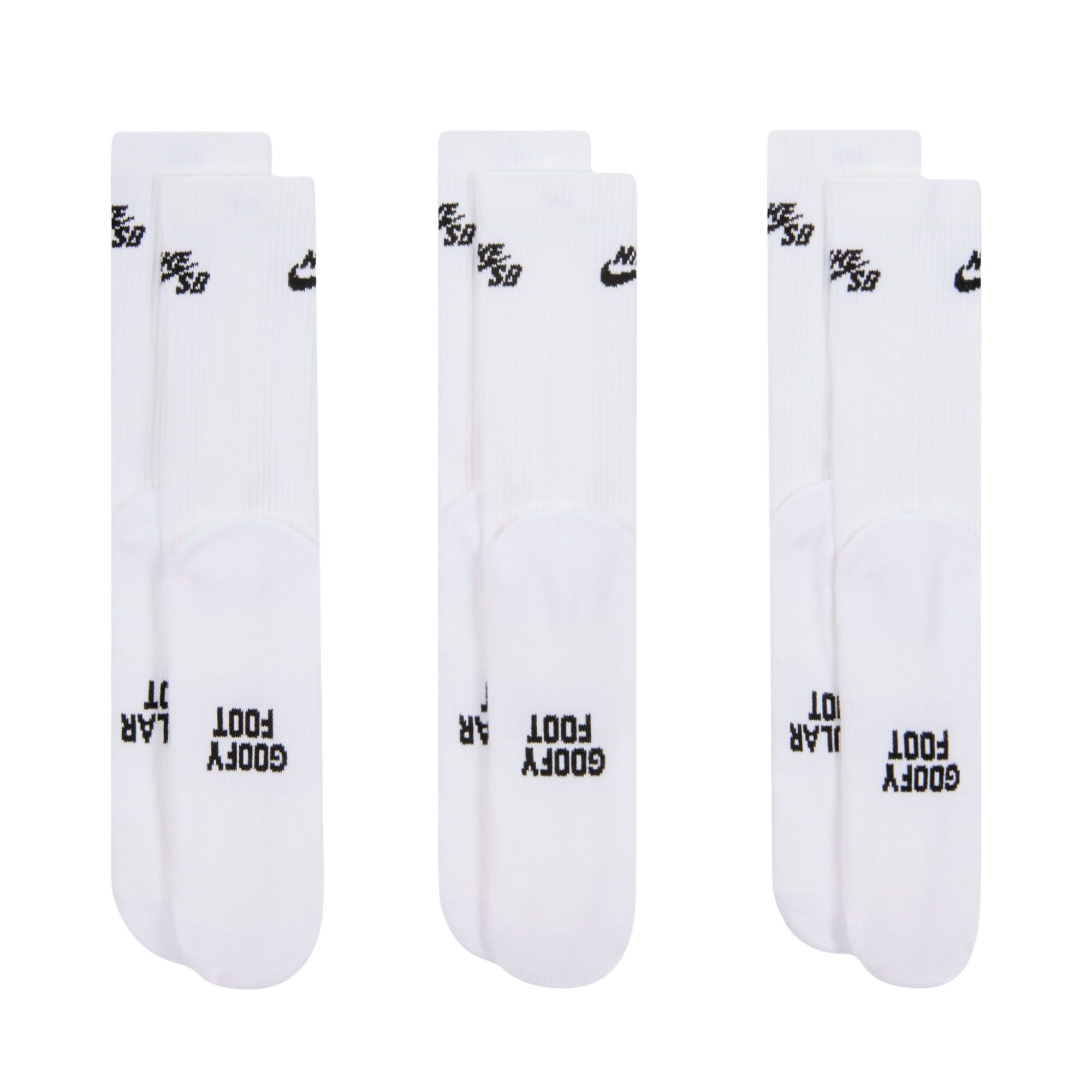 white nike sb skateboard sock 3 pack