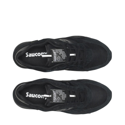 all black gore-tex saucony originals shadow 6000 sneaker on a white background