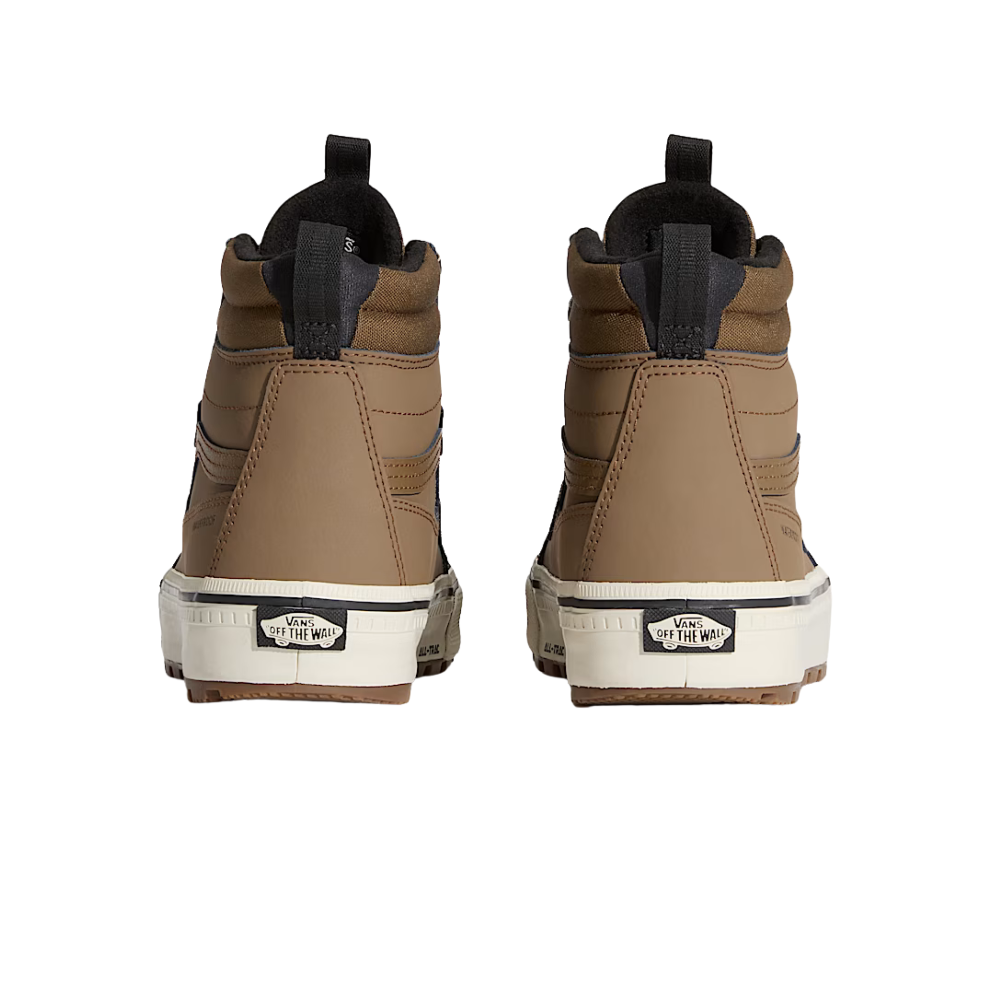 brown vans mte sk8-hi all weather high top men's shoe with off-white sole