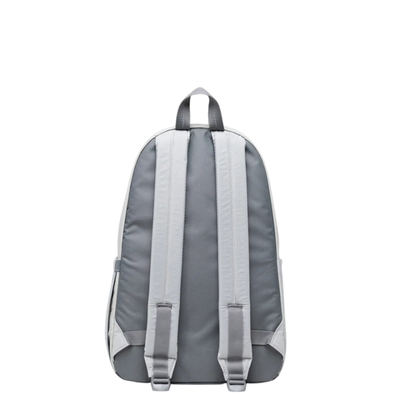 grey reflective herschel heritage ripstop backpack on a white background