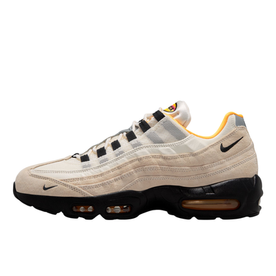 tan nike sb fc pack air max 95 club 58 with black sole and orange detail on a white background