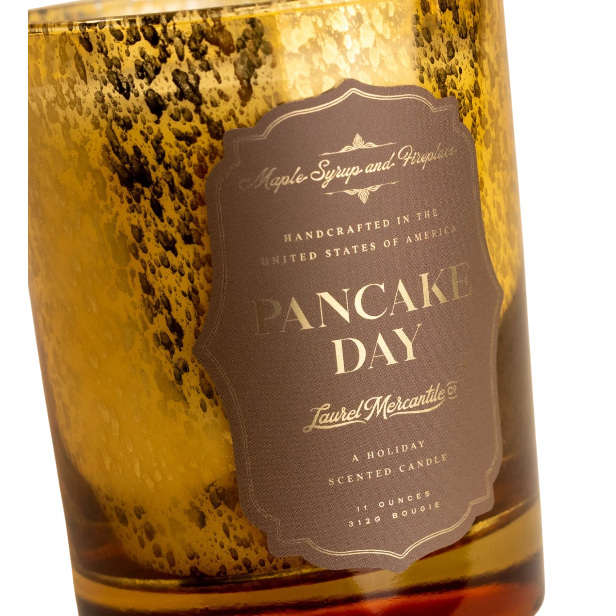 scent library by laurel merchantile Candle with 'Pancake Day' label on a white background