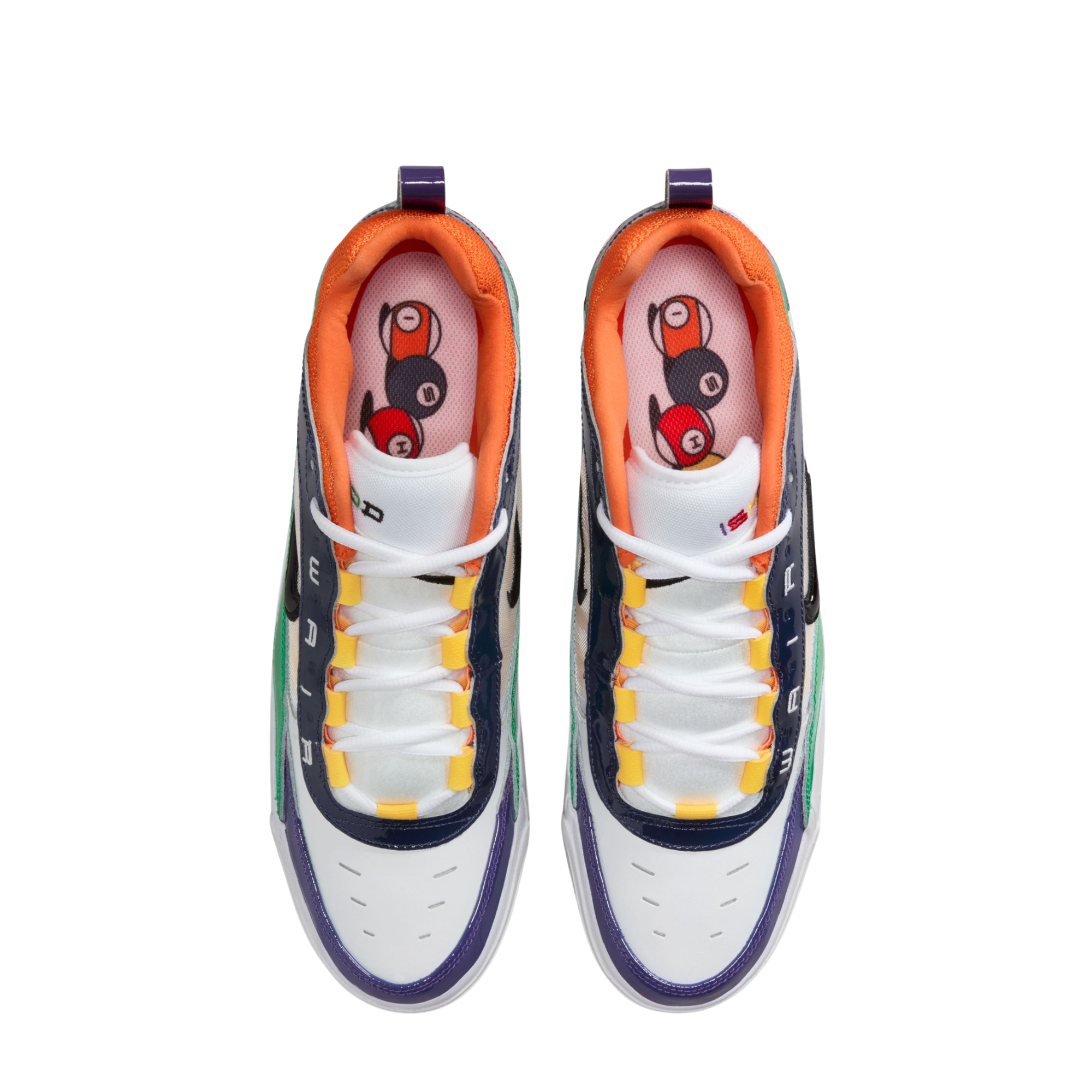 Multicolored nike sb air max ishod wair premium sneaker on a white background