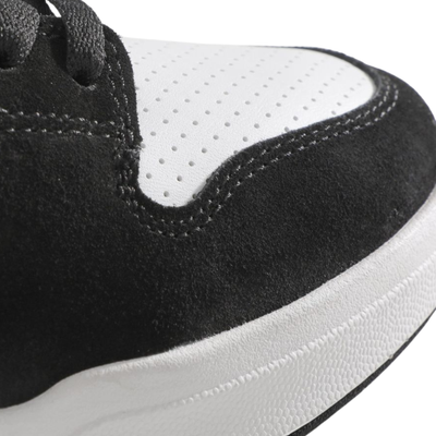 Black and white lakai telford skateboard sneaker on a white background