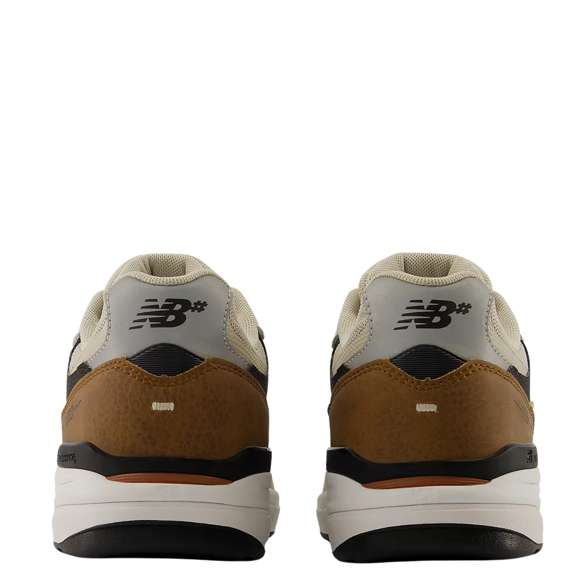 tan and brown men's new balance numeric andrew reynolds 933 skate shoe on a white background