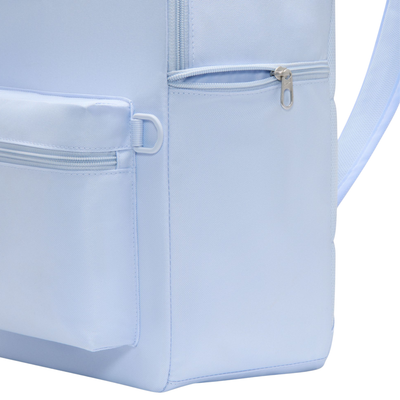Light blue backpack with Nike logo on a white background
