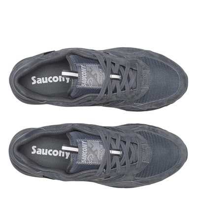 all Gray men's saucony shadow 6000 sneaker with gore-tex on a white background