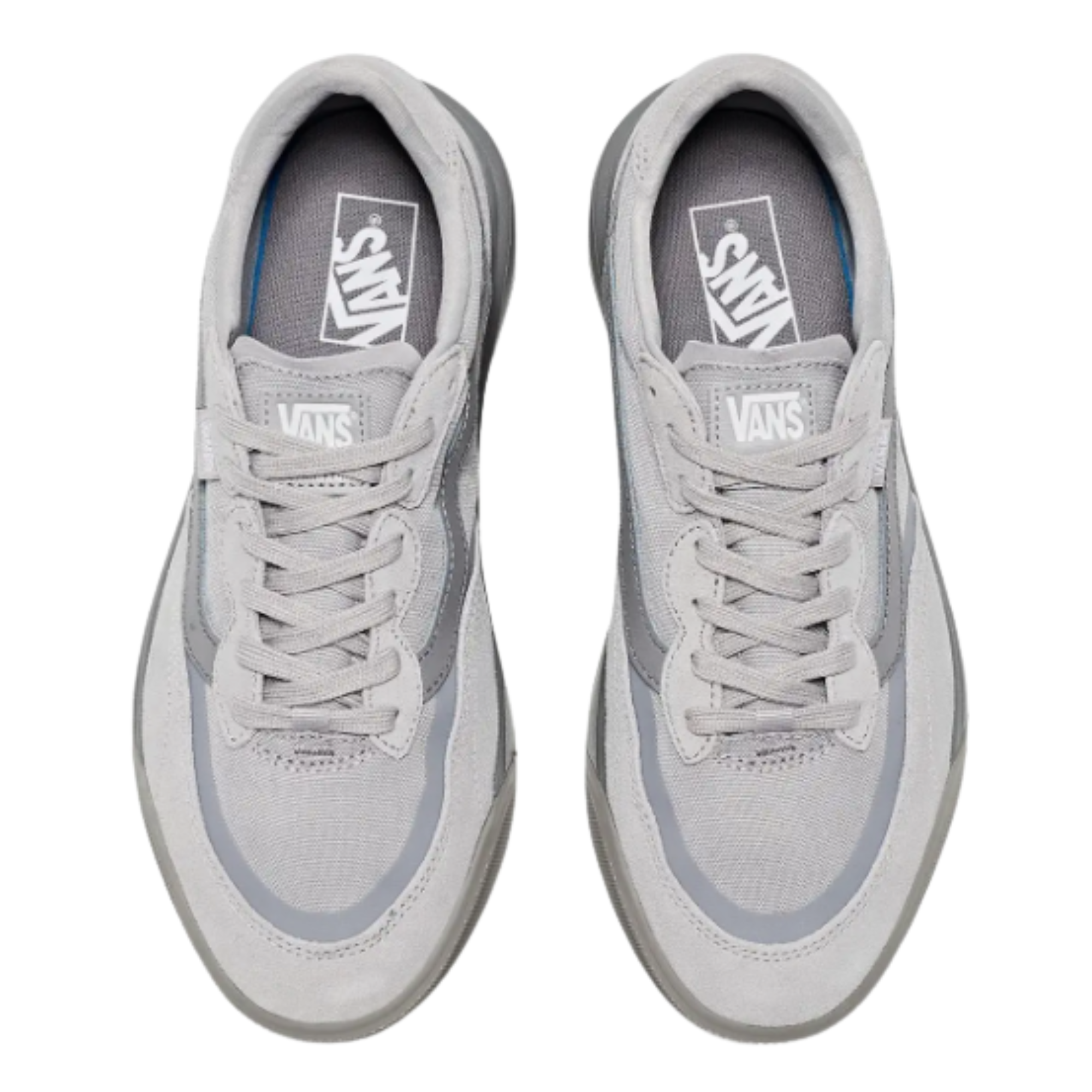 all grey vans ultrarange 2.0 se seude comfort sneaker on a white background