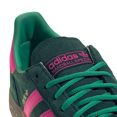 green adidas women's special in green wih pink wtripeeq