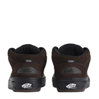 brown vans skate half cab rizzo with black sole on a white background