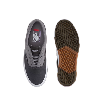 grey vans mens era wafflecup skate shoe with white sole on a white background