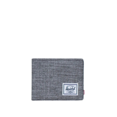 GREY herschel roy wallet on a white background