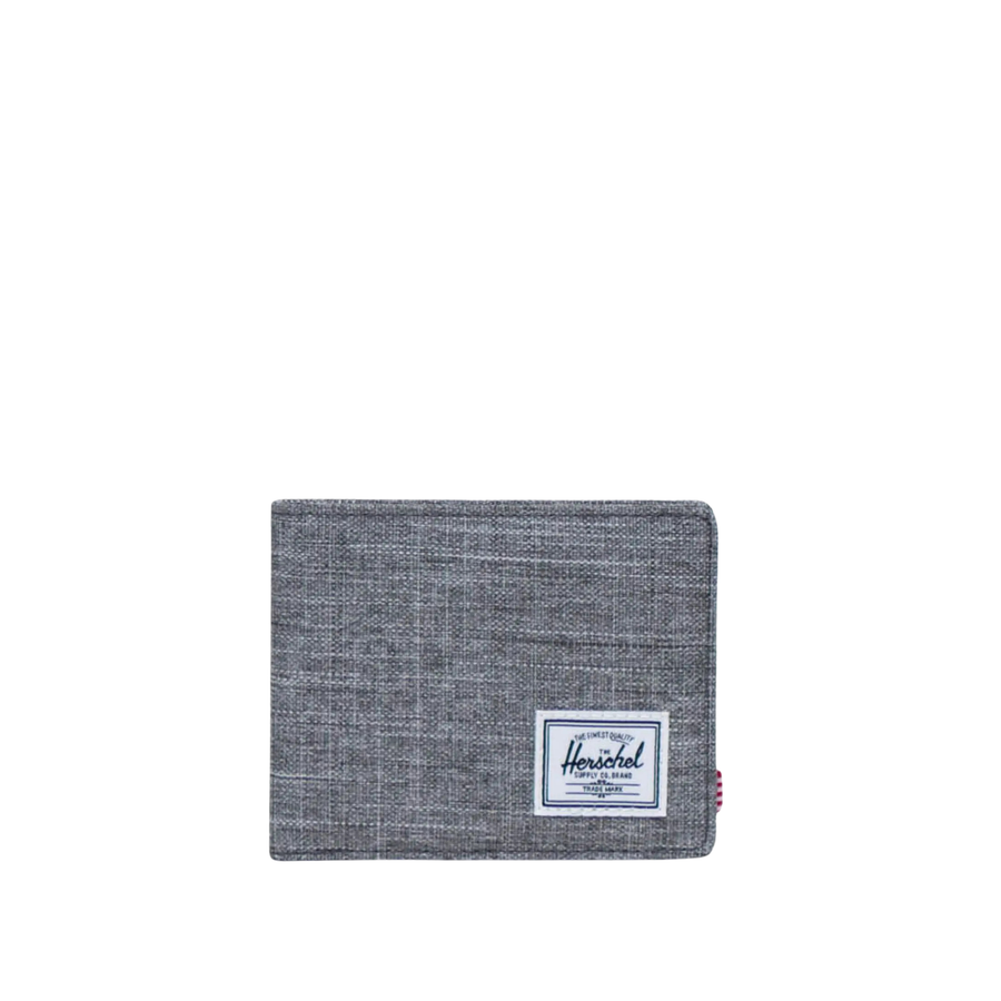 GREY herschel roy wallet on a white background