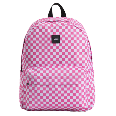 pink and white checkerboard vans old skool backpack