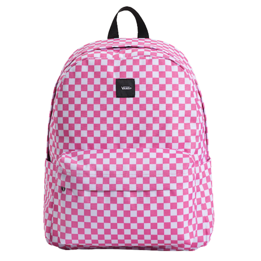 pink and white checkerboard vans old skool backpack