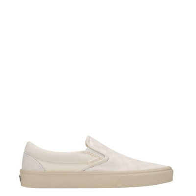 Beige vans checkerboard slip-on sneaker on a white background
