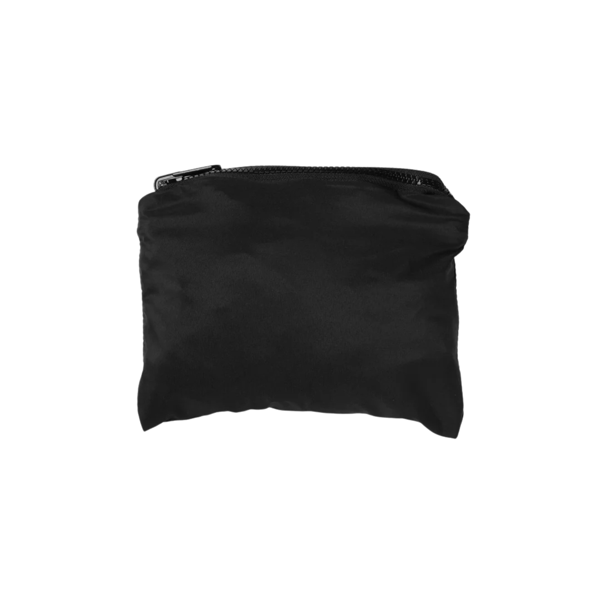 black thread slouchy shoulder bag with white polka dots on a white background