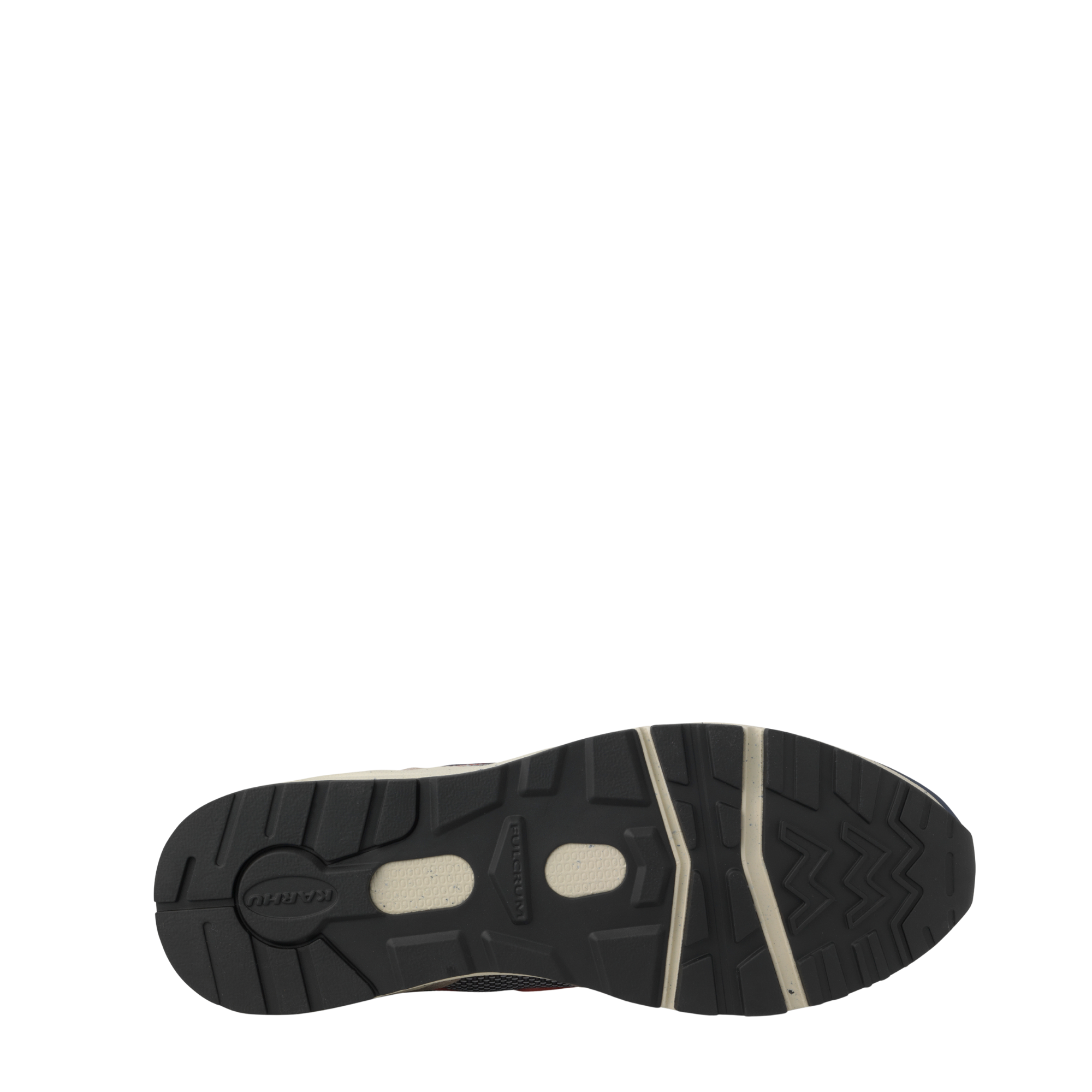 Karhu aria 95 men's Sneaker with red and blue accents on a white background