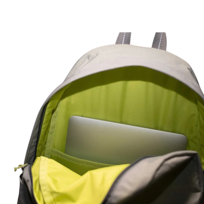 grey reflective herschel heritage ripstop backpack on a white background
